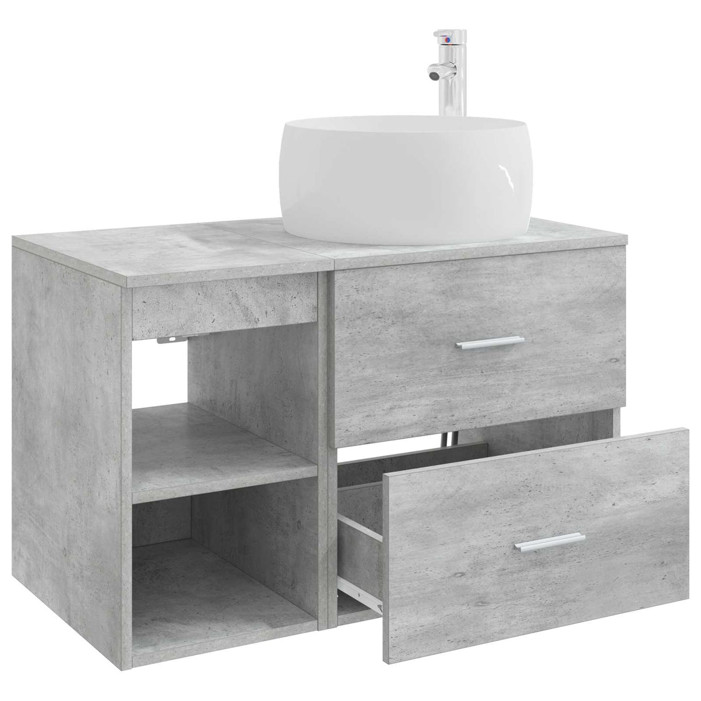 Set di mobili per il bagno 2 pcs Grigio Cemento | homemem39