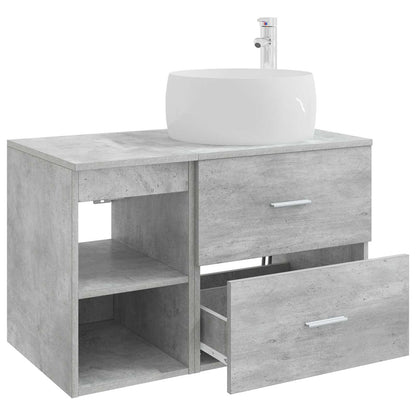 Set di mobili per il bagno 2 pcs Grigio Cemento | homemem39