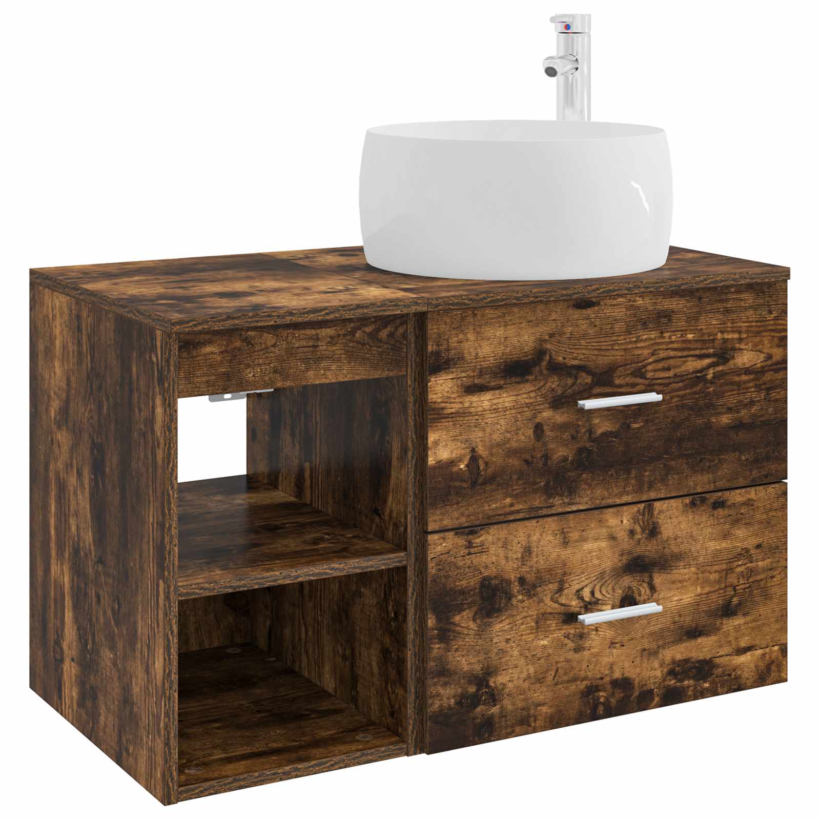 Set di mobili per il bagno 2 pcs Rovere Fumo | homemem39