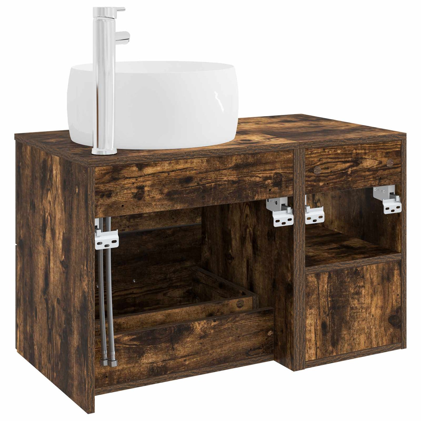 Set di mobili per il bagno 2 pcs Rovere Fumo | homemem39