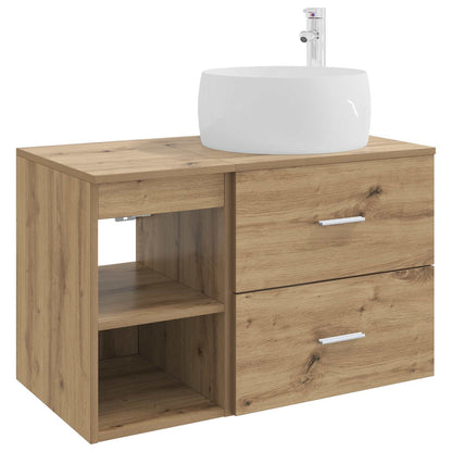 Set di mobili per il bagno 2 pz Rovere Artigianale | homemem39