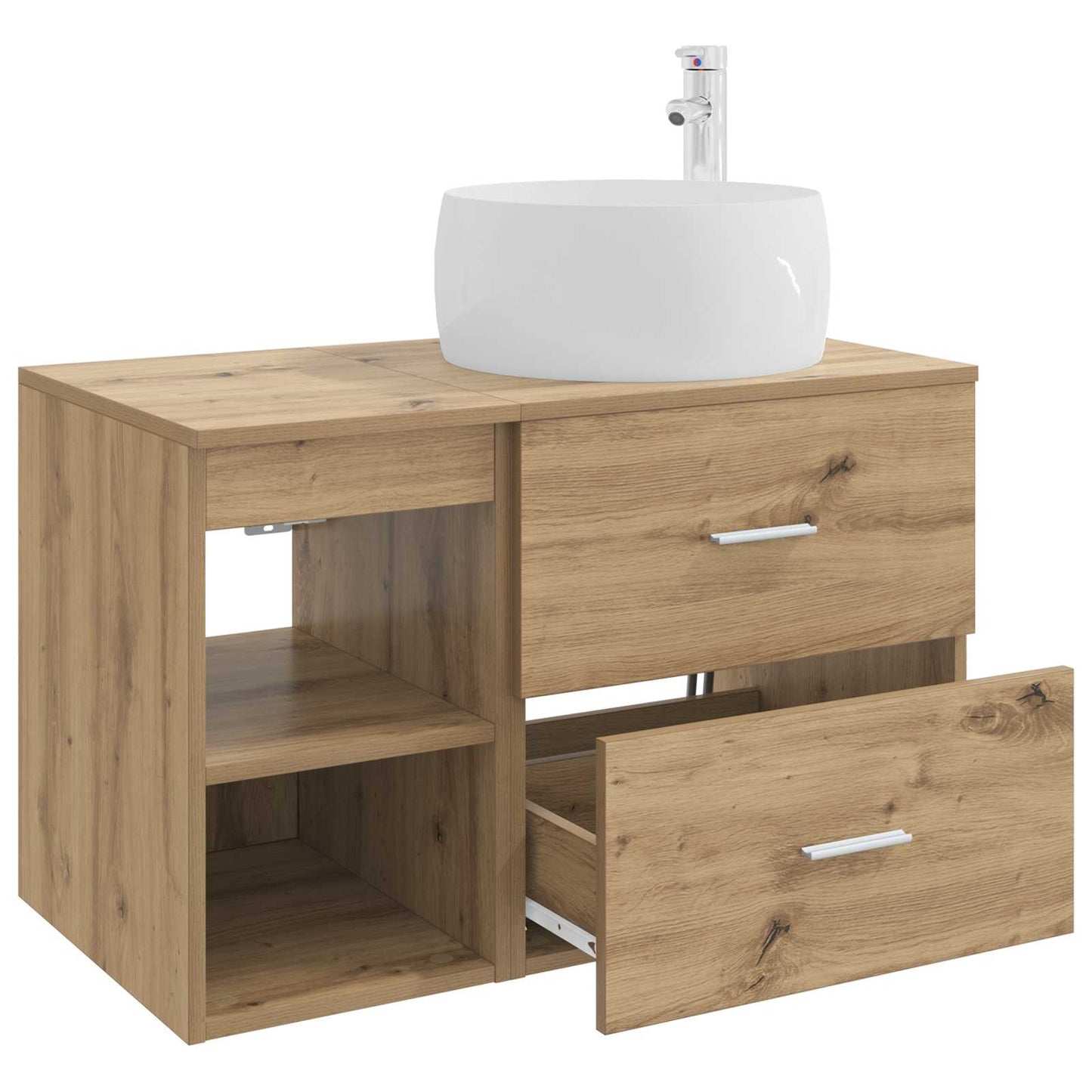 Set di mobili per il bagno 2 pz Rovere Artigianale | homemem39