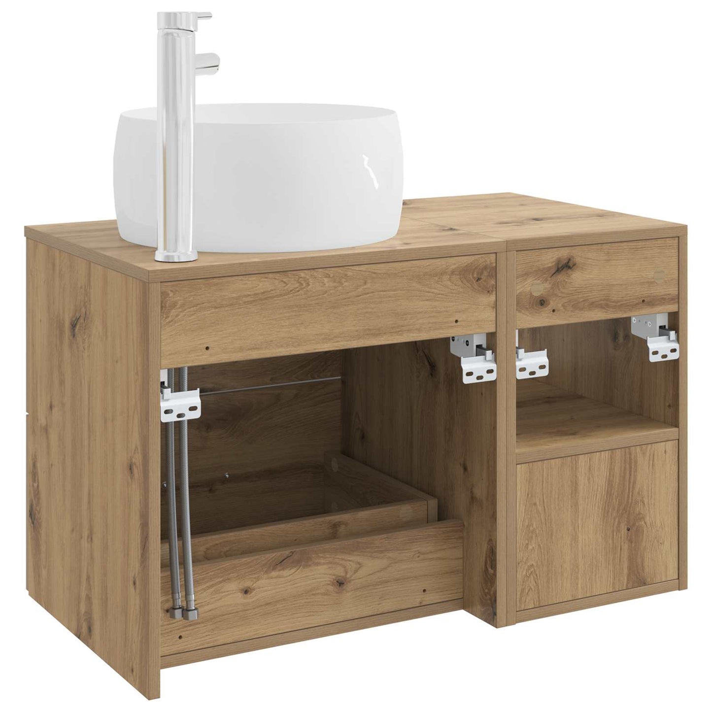 Set di mobili per il bagno 2 pz Rovere Artigianale | homemem39
