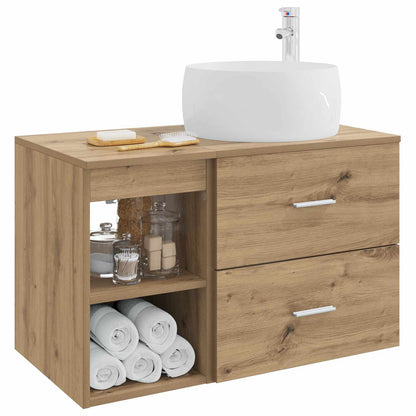 Set di mobili per il bagno 2 pz Rovere Artigianale | homemem39