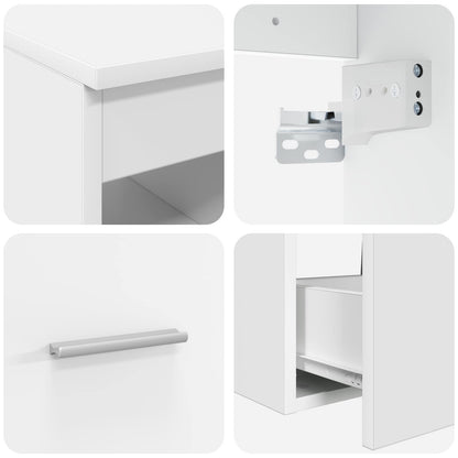 Set di mobili per il bagno 2 pcs Bianco Legno ingegnerizzato | homemem39