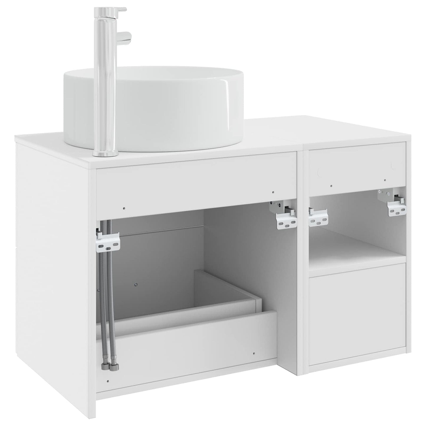 Set di mobili per il bagno 2 pcs Bianco Legno ingegnerizzato | homemem39
