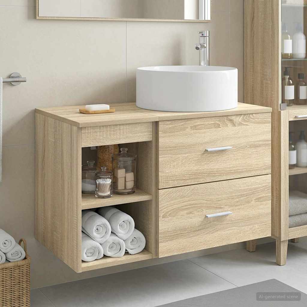 Set di mobili per il bagno 2 pcs Rovere Sonoma | homemem39