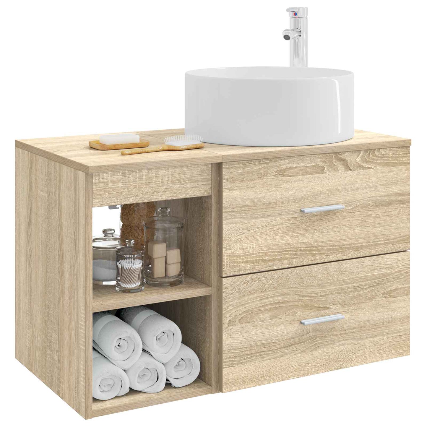 Set di mobili per il bagno 2 pcs Rovere Sonoma | homemem39