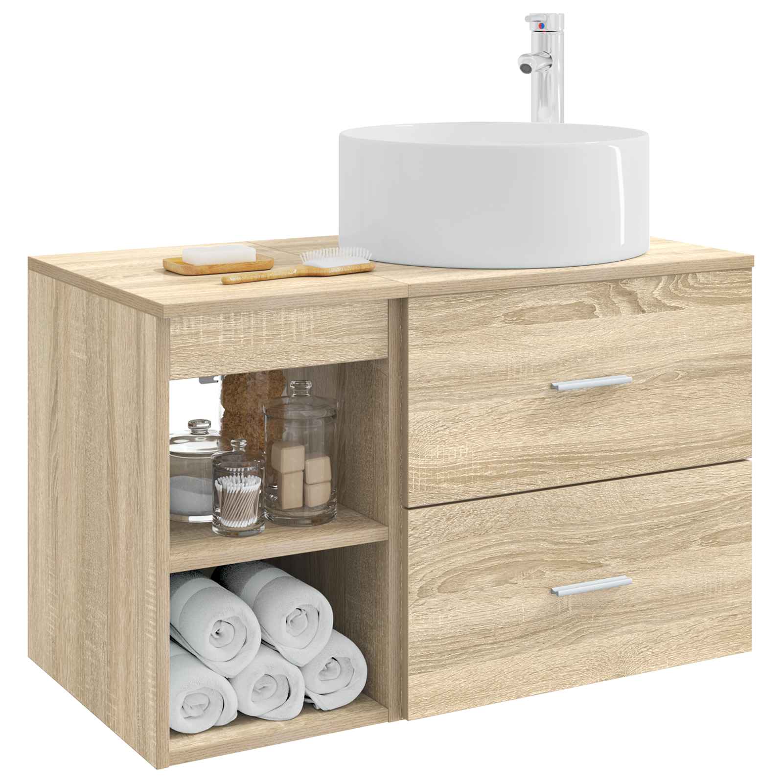 Set di mobili per il bagno 2 pcs Rovere Sonoma | homemem39