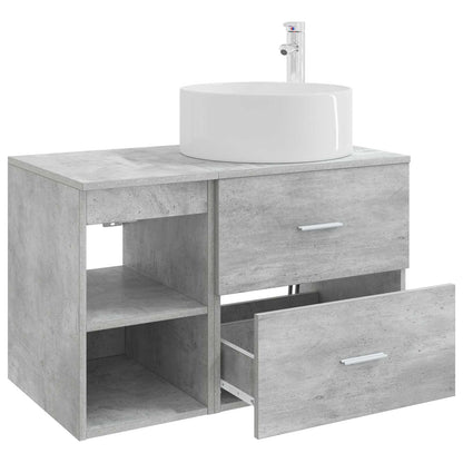 Set di mobili per il bagno 2 pcs Grigio Cemento | homemem39