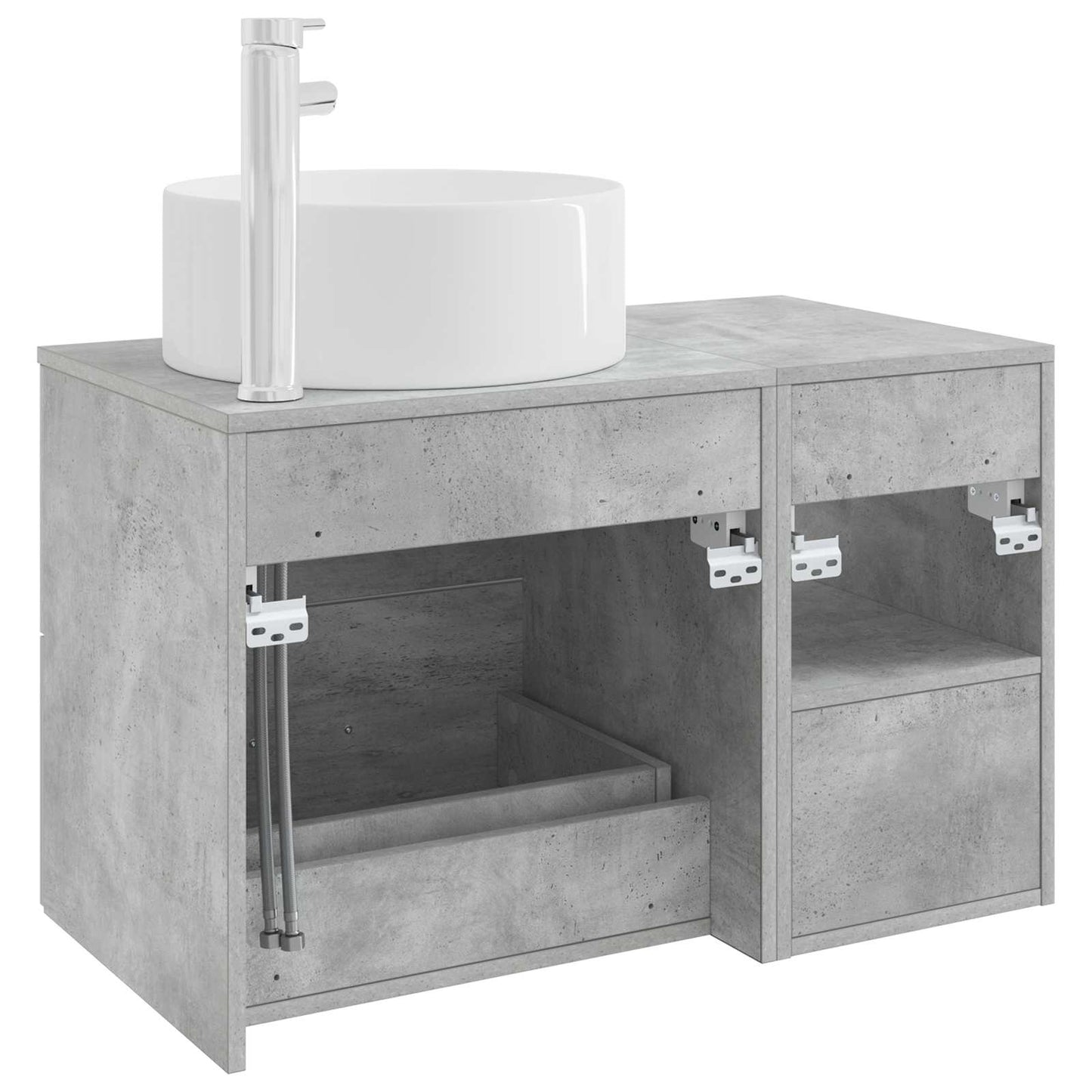 Set di mobili per il bagno 2 pcs Grigio Cemento | homemem39
