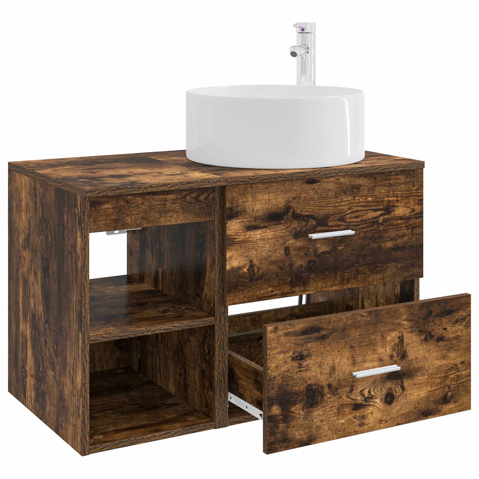 Set di mobili per il bagno 2 pcs Rovere Fumo | homemem39