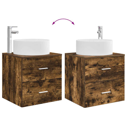 Set di mobili per il bagno 2 pcs Rovere Fumo | homemem39