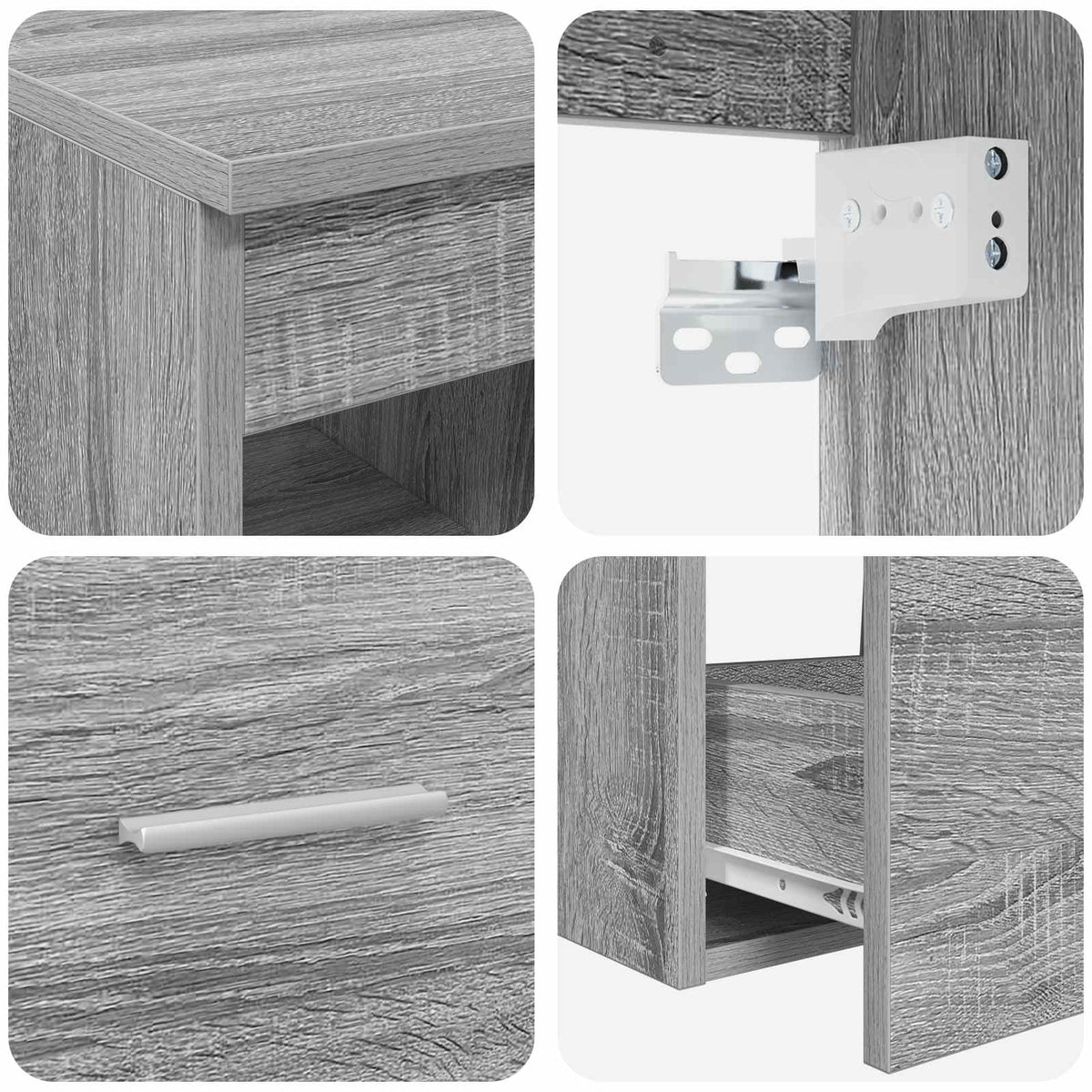 Set di mobili per il bagno 2 pcs Sonoma grigio | homemem39