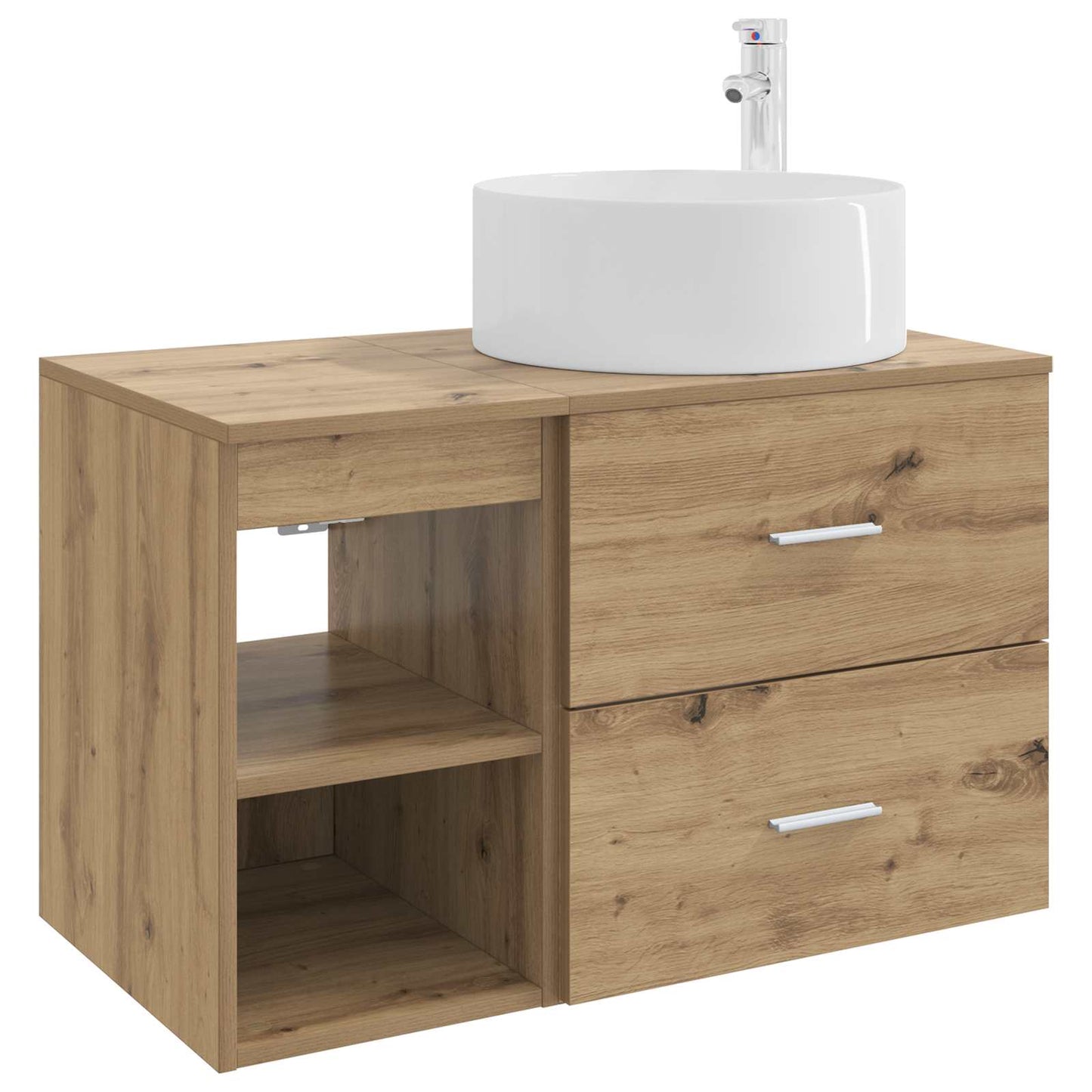 Set di mobili per il bagno 2 pz Rovere Artigianale | homemem39