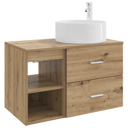 Set di mobili per il bagno 2 pz Rovere Artigianale | homemem39