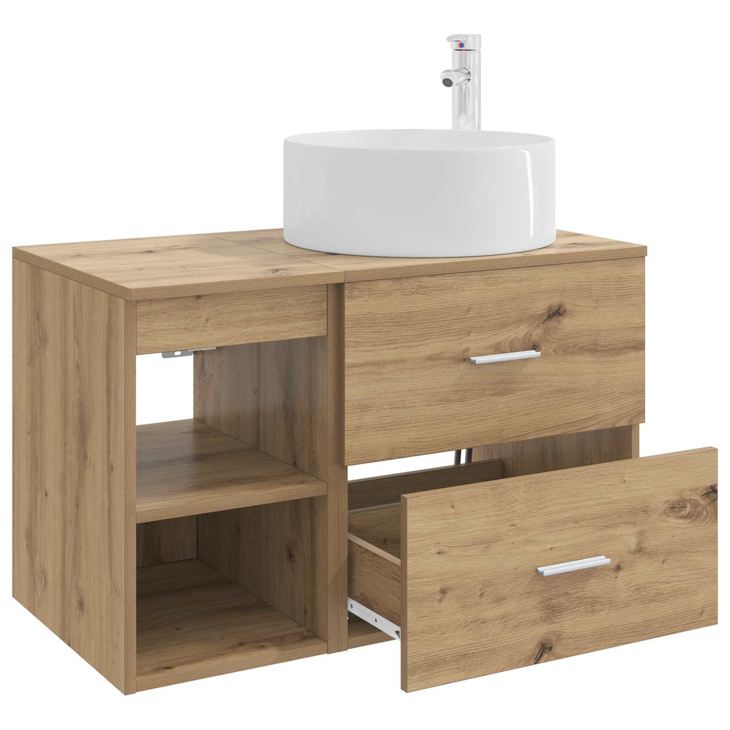 Set di mobili per il bagno 2 pz Rovere Artigianale | homemem39