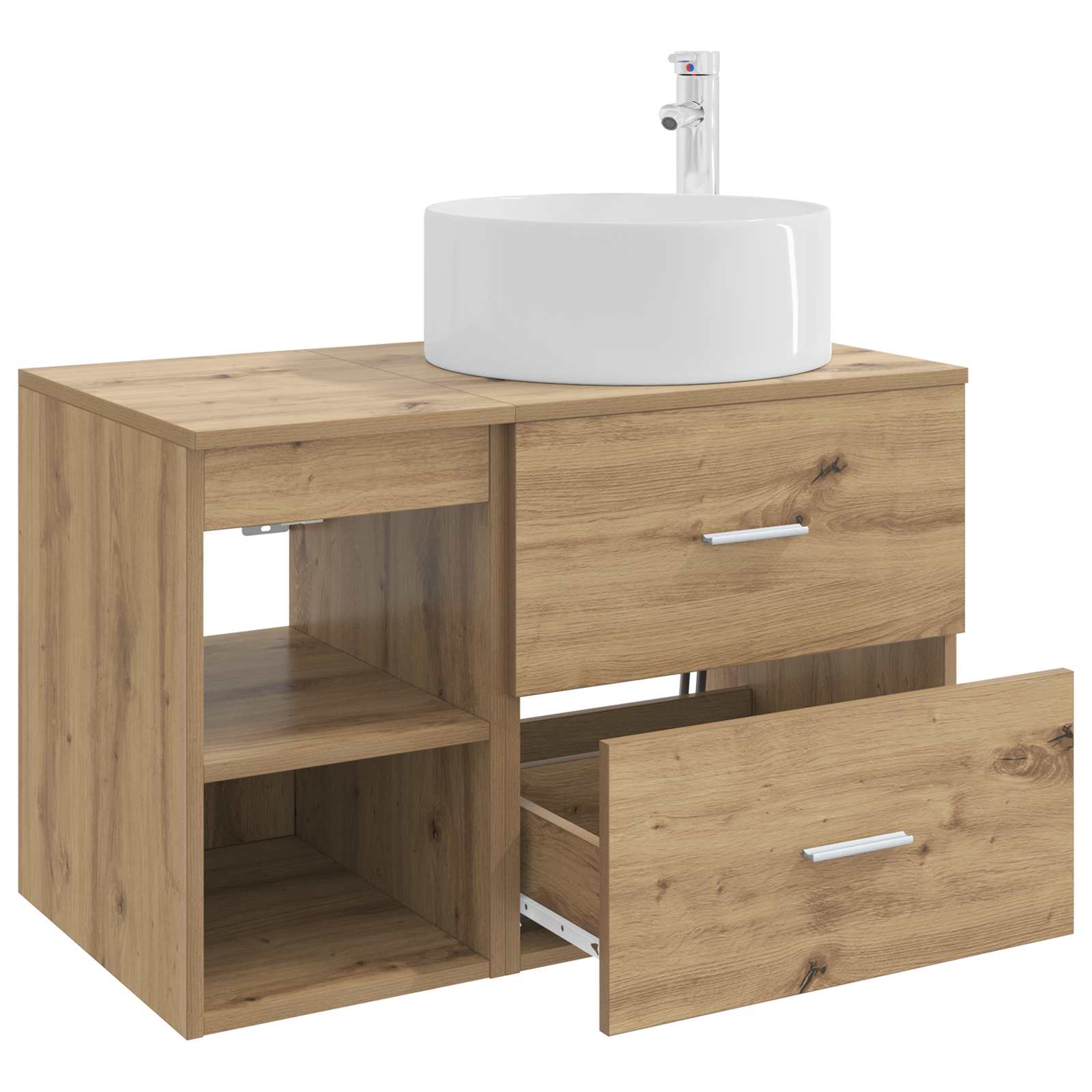Set di mobili per il bagno 2 pz Rovere Artigianale | homemem39