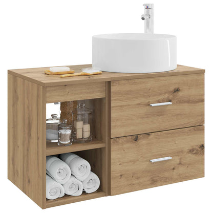 Set di mobili per il bagno 2 pz Rovere Artigianale | homemem39