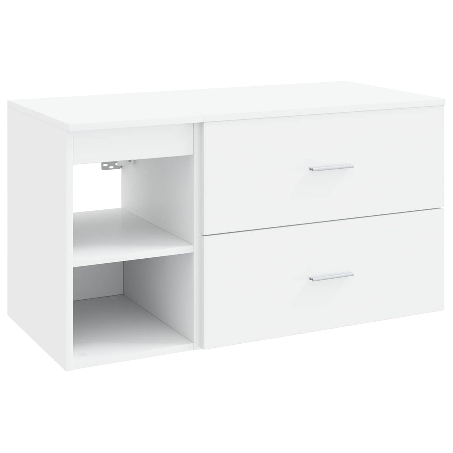 Set di mobili per il bagno 2 pcs Bianco Legno ingegnerizzato | homemem39