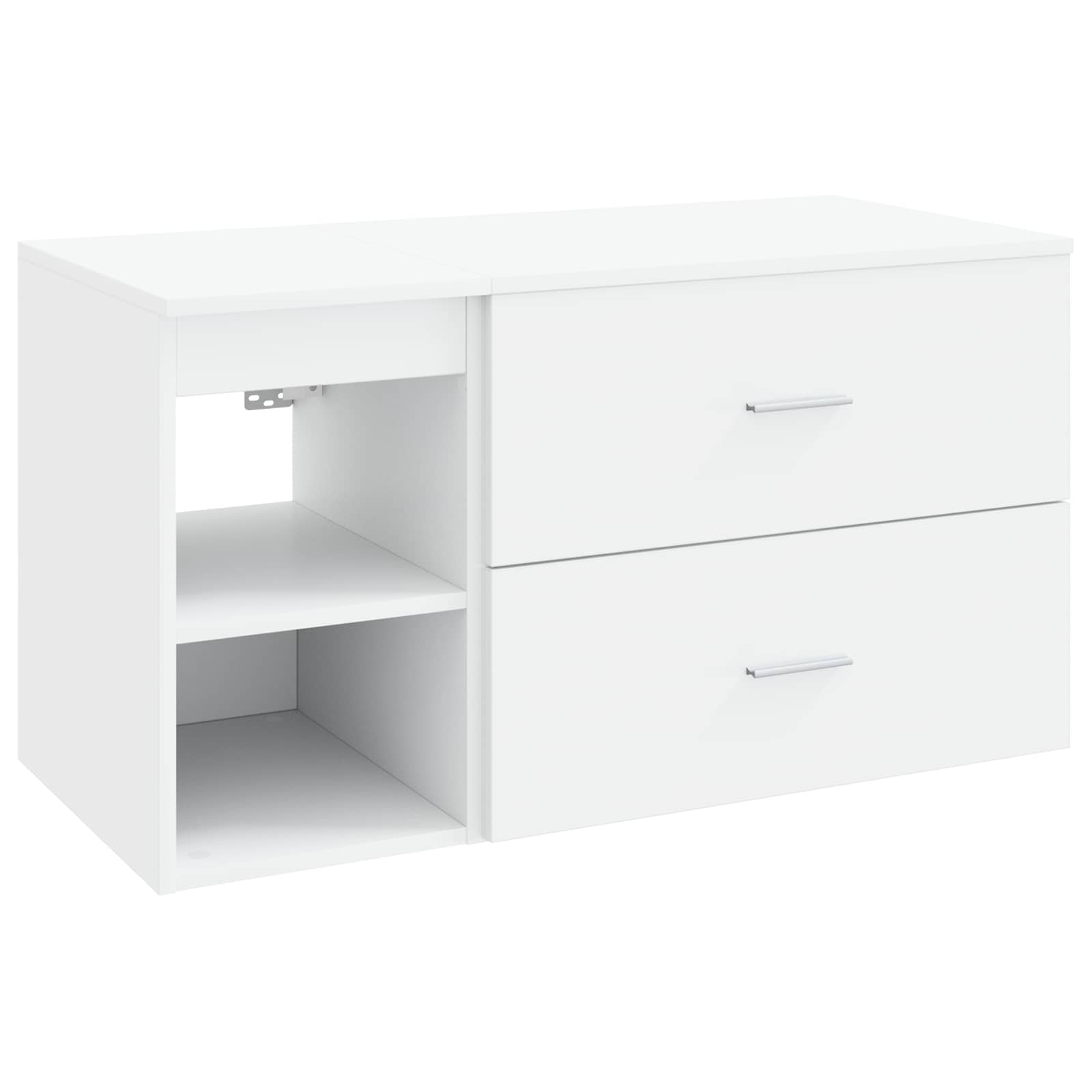 Set di mobili per il bagno 2 pcs Bianco Legno ingegnerizzato | homemem39