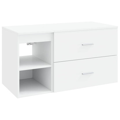 Set di mobili per il bagno 2 pcs Bianco Legno ingegnerizzato | homemem39