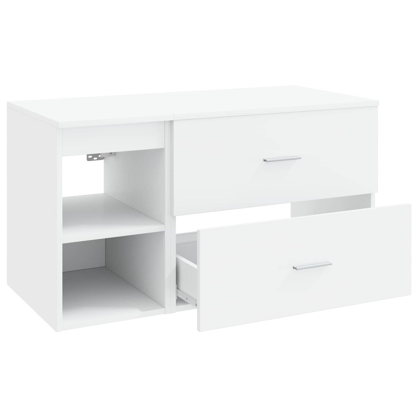 Set di mobili per il bagno 2 pcs Bianco Legno ingegnerizzato | homemem39