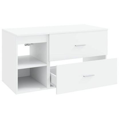 Set di mobili per il bagno 2 pcs Bianco Legno ingegnerizzato | homemem39