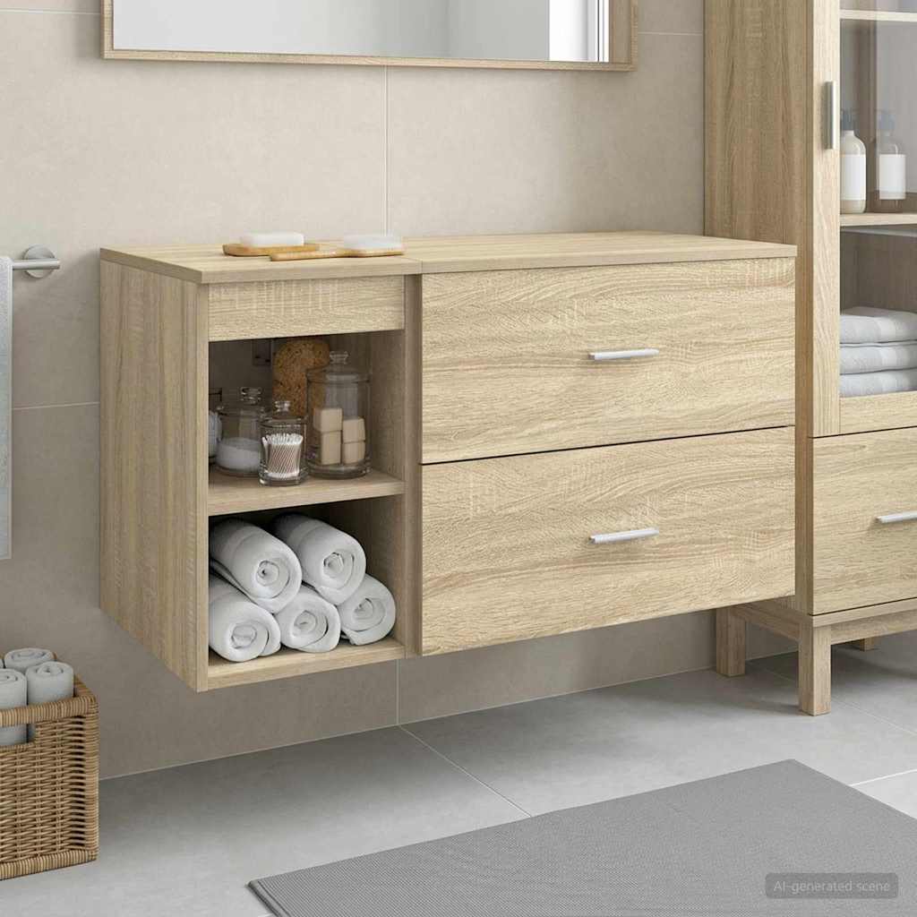 Set di mobili per il bagno 2 pcs Rovere Sonoma | homemem39