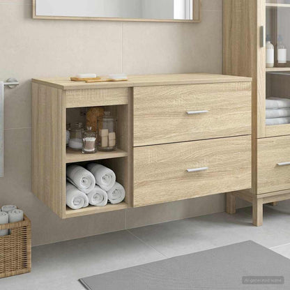 Set di mobili per il bagno 2 pcs Rovere Sonoma | homemem39