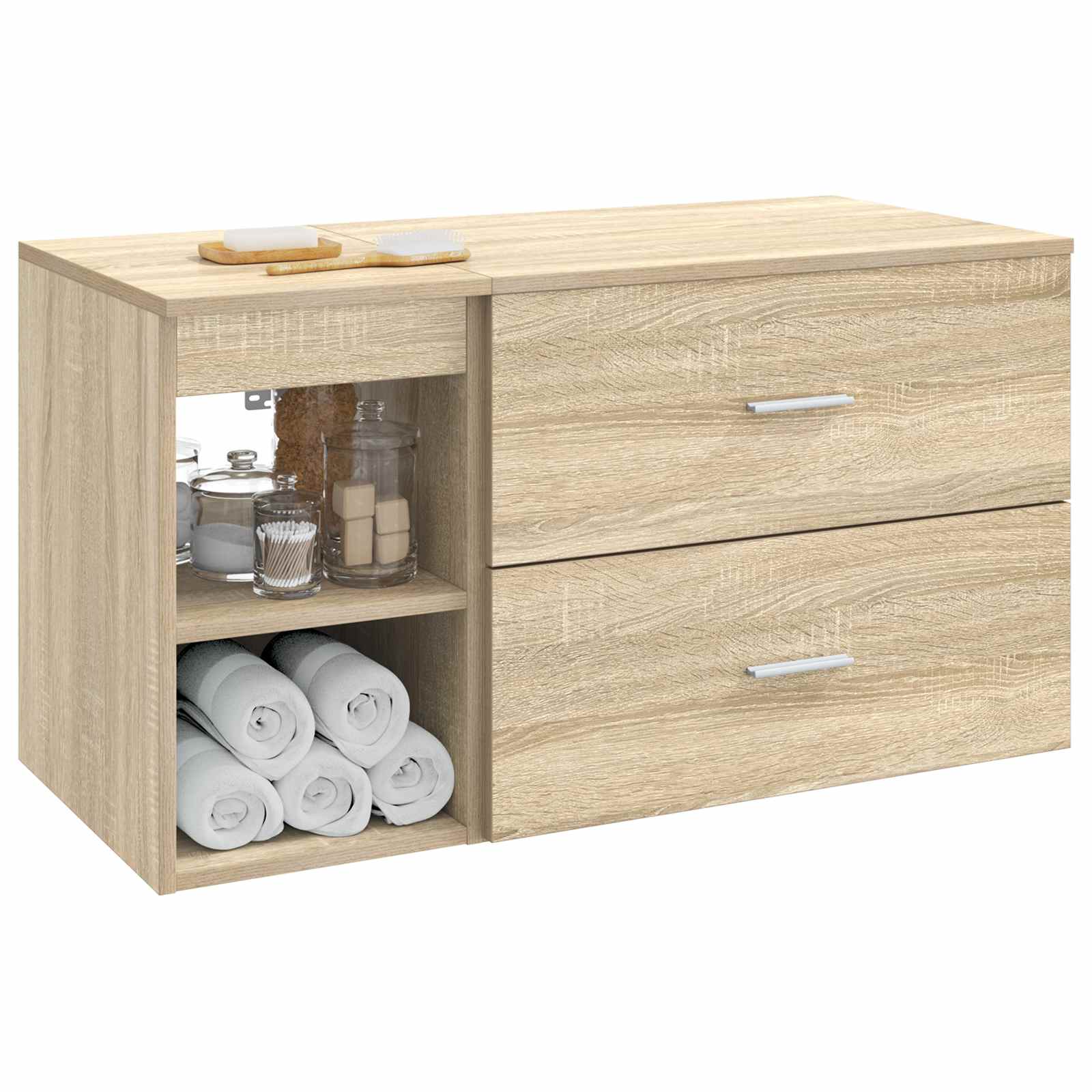 Set di mobili per il bagno 2 pcs Rovere Sonoma | homemem39