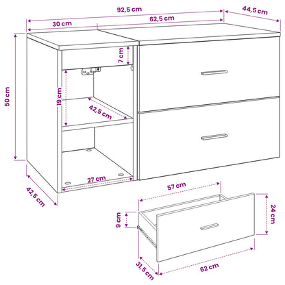Set di mobili per il bagno 2 pcs Rovere Sonoma | homemem39