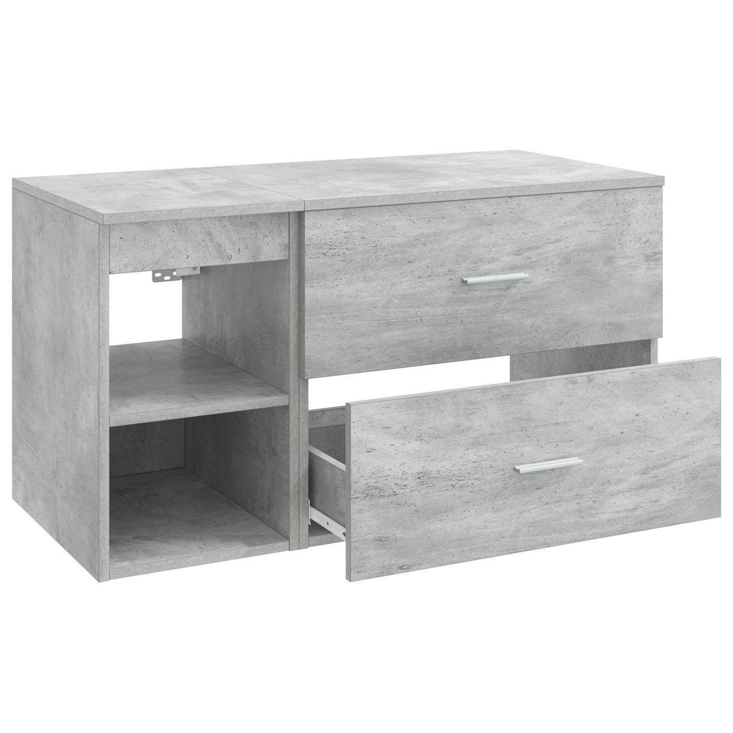 Set di mobili per il bagno 2 pcs Grigio Cemento | homemem39