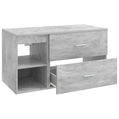 Set di mobili per il bagno 2 pcs Grigio Cemento | homemem39