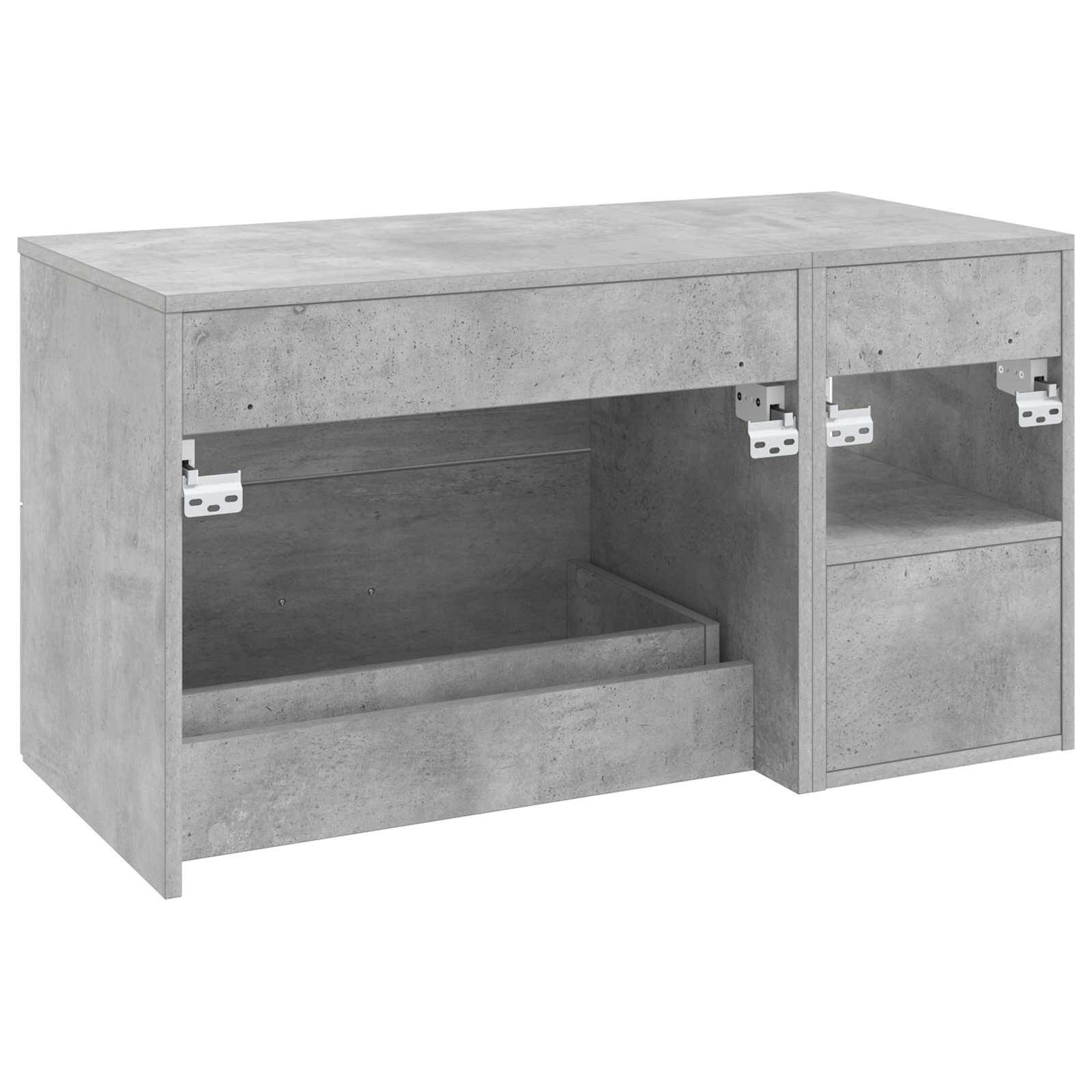 Set di mobili per il bagno 2 pcs Grigio Cemento | homemem39