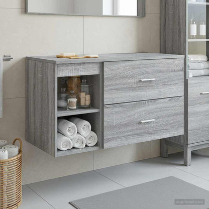 Set di mobili per il bagno 2 pcs Sonoma grigio | homemem39
