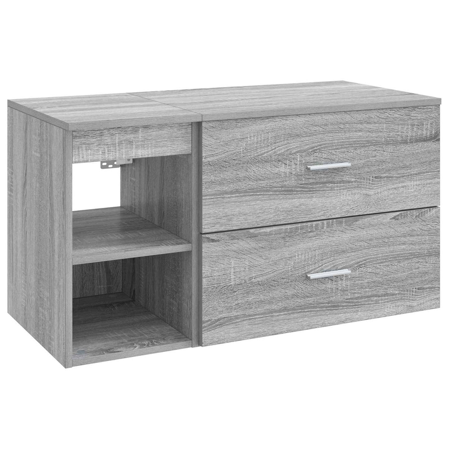 Set di mobili per il bagno 2 pcs Sonoma grigio | homemem39