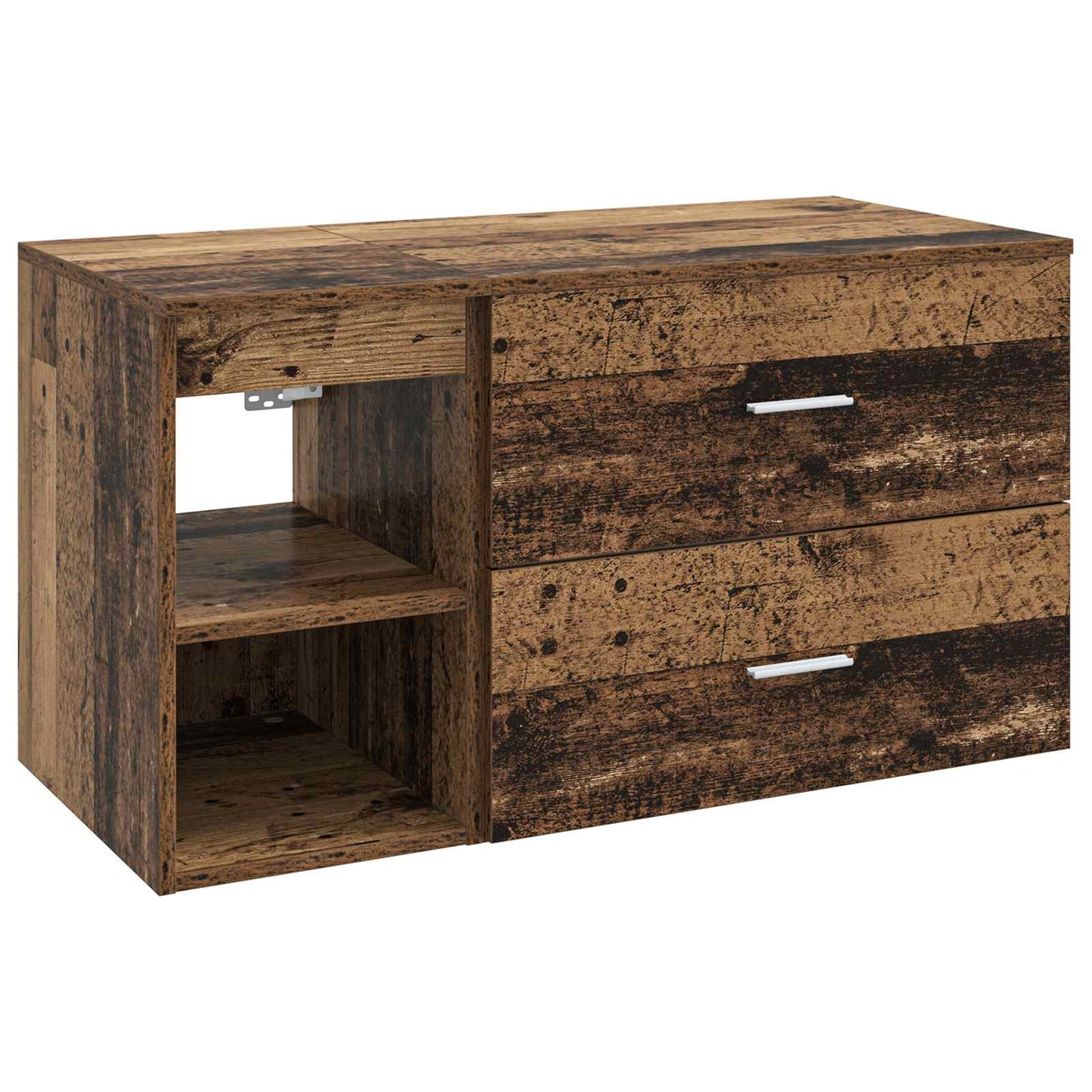 Set di mobili per il bagno 2 pz Legno antico