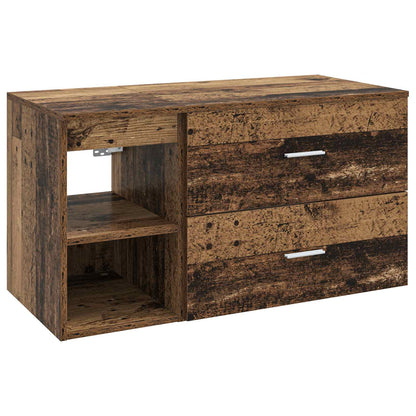 Set di mobili per il bagno 2 pz Legno antico