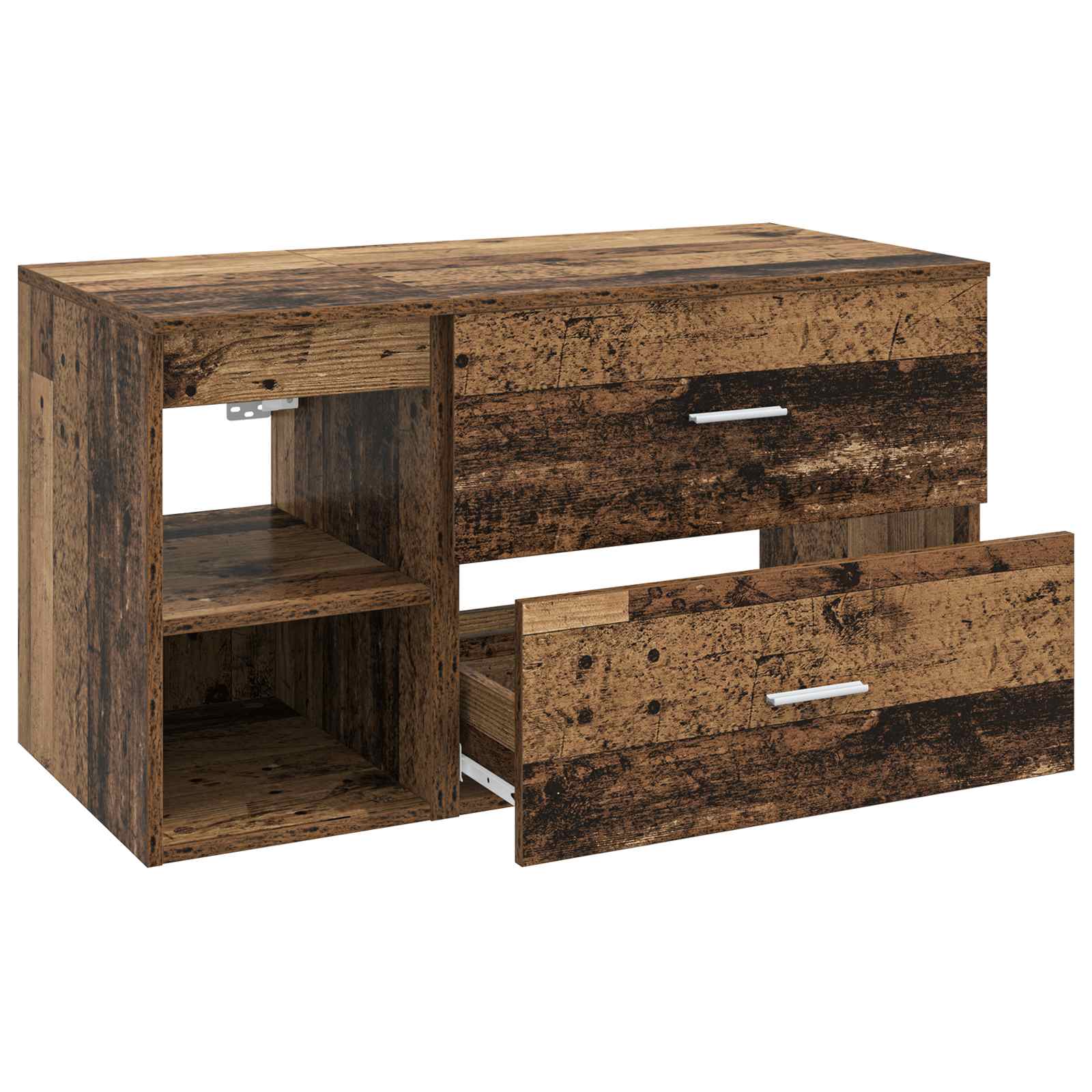Set di mobili per il bagno 2 pcs Legno antico | homemem39