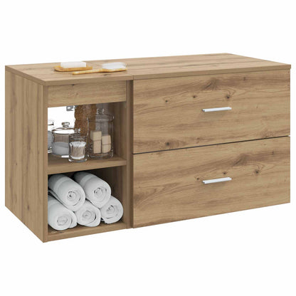 Set di mobili per il bagno 2 pz Rovere Artigianale | homemem39