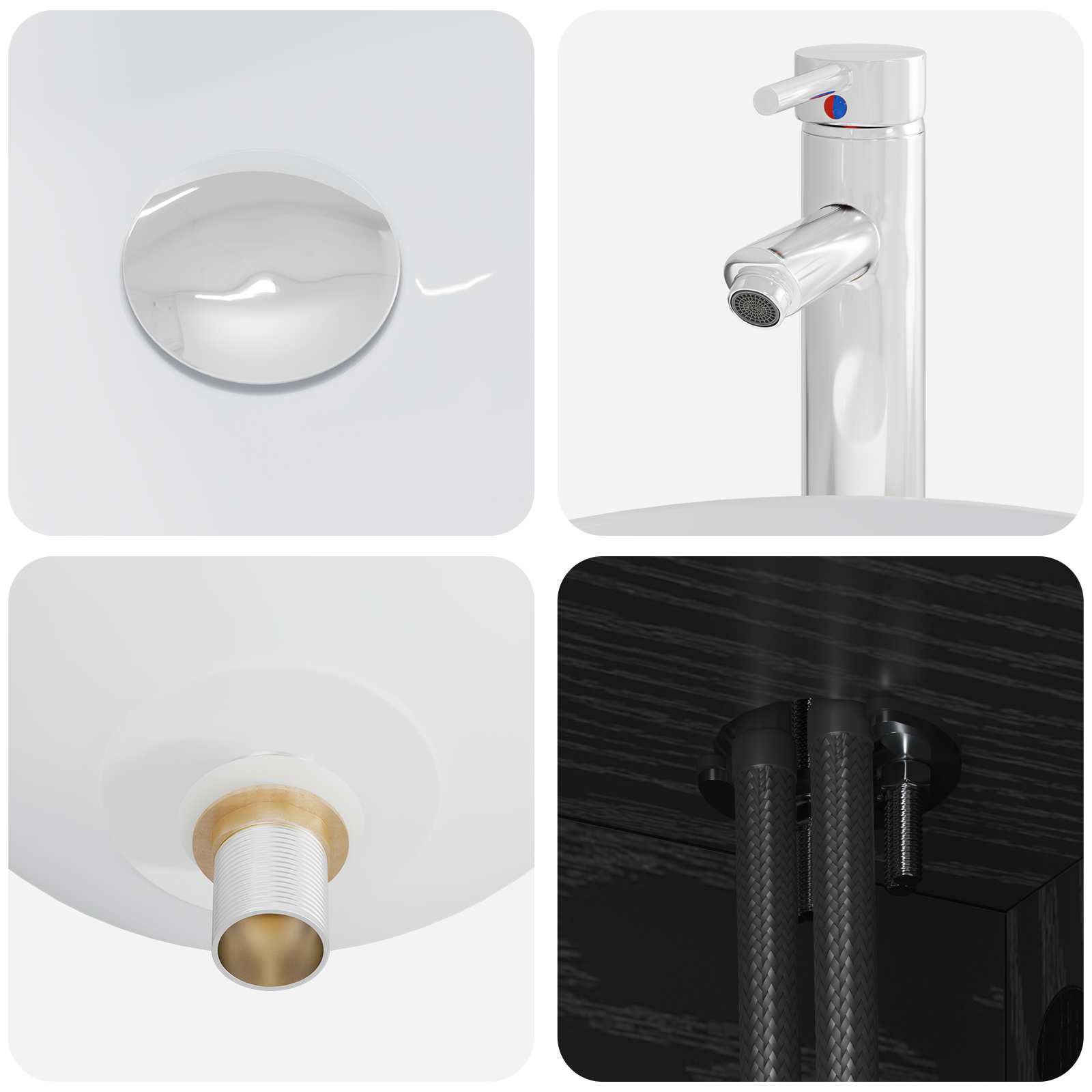 Set di mobili per il bagno 2 pcs Rovere Nero | homemem39