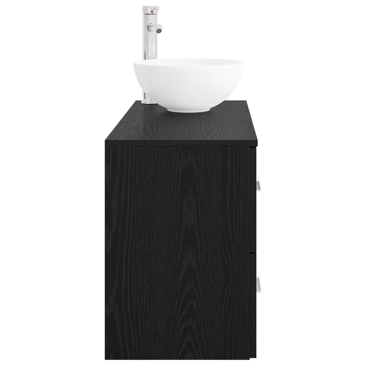 Set di mobili per il bagno 2 pcs Rovere Nero | homemem39