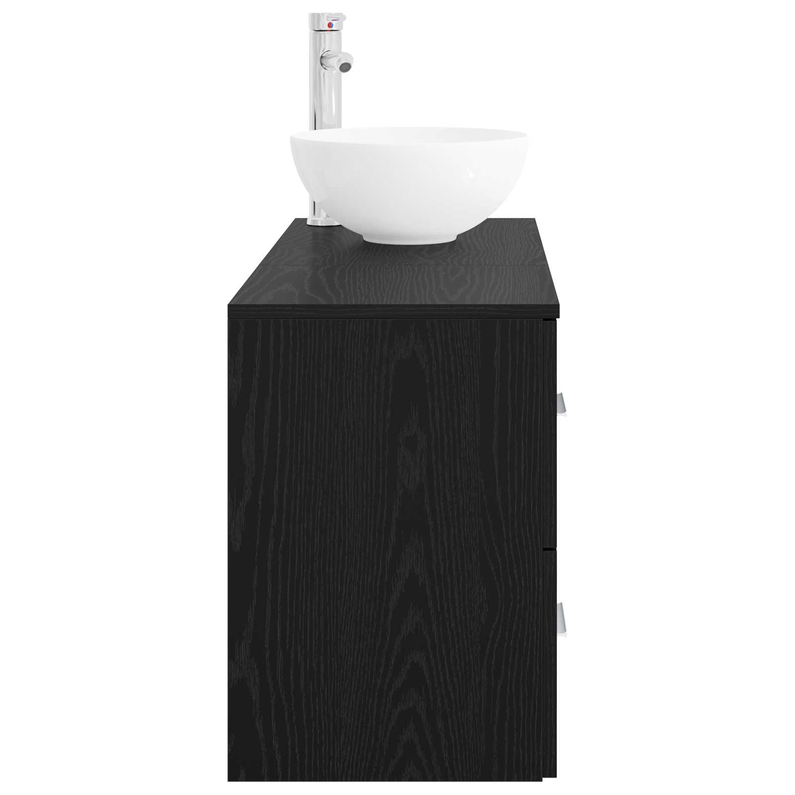 Set di mobili per il bagno 2 pcs Rovere Nero | homemem39