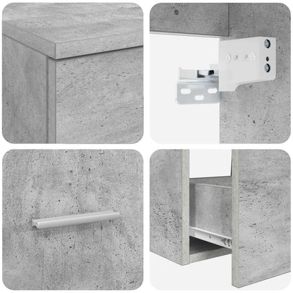 Set di mobili per il bagno 2 pcs Grigio Cemento | homemem39