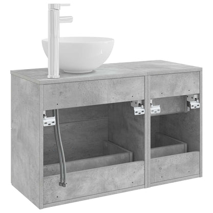 Set di mobili per il bagno 2 pcs Grigio Cemento | homemem39