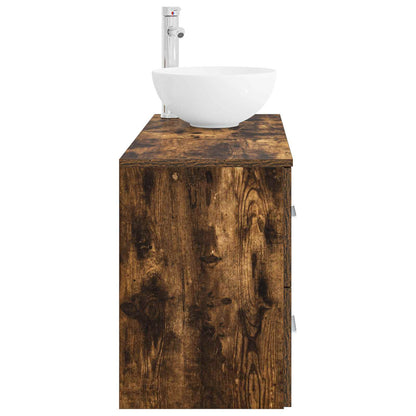 Set di mobili per il bagno 2 pcs Rovere Fumo | homemem39