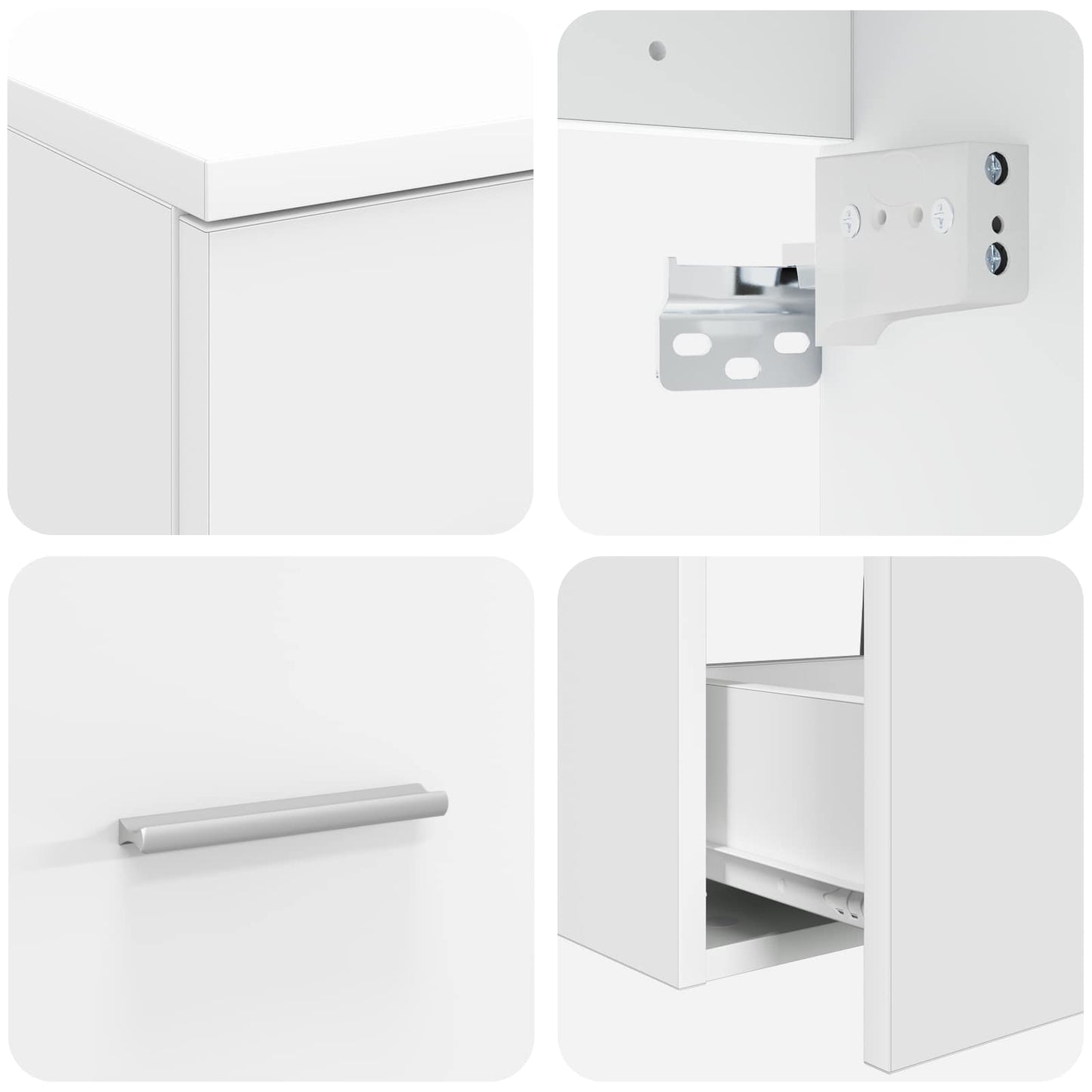 Set di mobili per il bagno 2 pcs Bianco Legno ingegnerizzato | homemem39