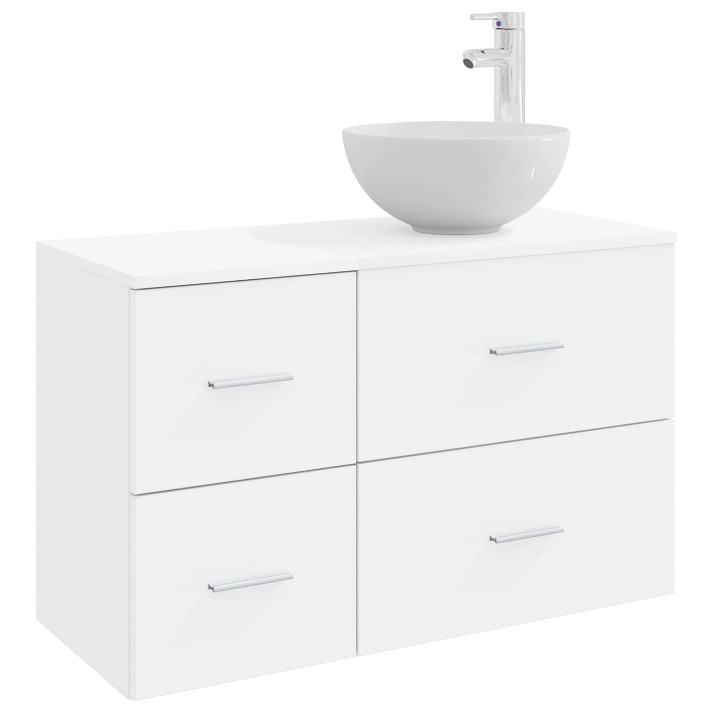 Set di mobili per il bagno 2 pcs Bianco Legno ingegnerizzato | homemem39