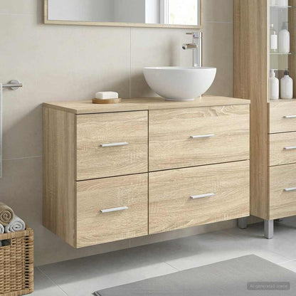 Set di mobili per il bagno 2 pcs Rovere Sonoma | homemem39